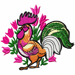 Chickens And Roosters Embroidery Design 3 Chickens And Roosters Embroidery Design 3